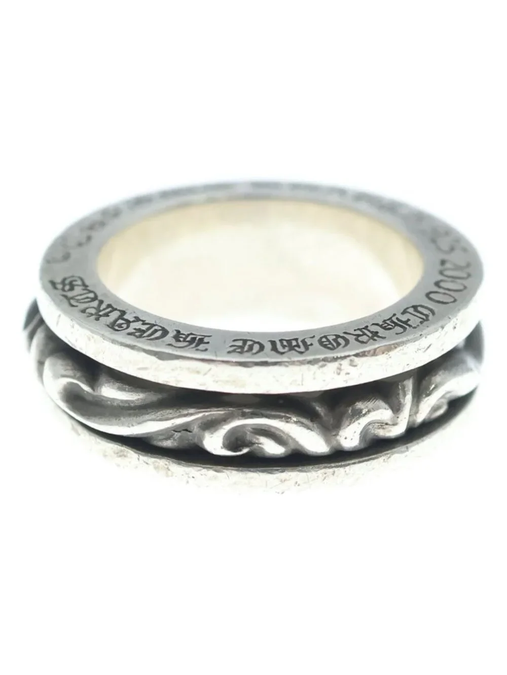 Chrome Hearts Ring Spinner Scroll Spiner Silver